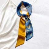 DAIIIBABYYY  -  New Design Women Long Scarf Faux Silk Printing Hair Hand Girls Fashion Handkerchief Shawl Wraps Female Ribbon Scarves Neck Tie