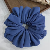 DAIIIBABYYY  -  Big Size Chiffon Scrunchies For Muslim Women Custom Elastic Volumizing Oversized Neat stitching Malaysian Bunch Hair Tie