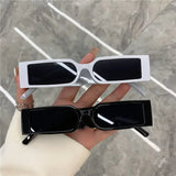 DAIIIBABAYYY  -  Rectangle Frame Fashion Sunglasses Hip Hop  Vintage Designer Black Shades Small frame Glasses Luxury For Men Women UV400