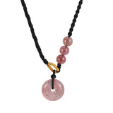 Daiiibabyyy Elbow Bead Chain Hetian Jade Necklace for Women Girl Gift Fresh Temperament Ins Fashion Peace Ｈappiness Jewelry