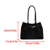 Daiiibabyyy  Retro Underarm Bag for Women, New Trendy Fashion, Casual Commuter Tote Bag, Large Capacity Shoulder Bag
