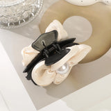 DAIIIBABYYY  -  Fabric Rose Flower Hair Claw Clips for Women Girls Hair Clip Barrette Plastic Hair Clamps Headwear Hair Accessories