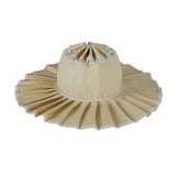 Daiiibabyyy  Plaid Print Ruffle Wide Brim Bucket Hat Foldable Sun Protection Loose Fit Summer Women Straw Hat Casual Chic Lady Sombrero