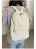 Daiiibabyyy  High-capacity Women Students Simple Backpack Preppy Y2k Aesthetic Casual Travel Backpacks All Match Fashion Kawaii Schoolbags