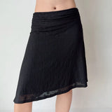 Daiiibabyyy  Summer Fashion New Women's Elegant Design Half Skirt High Waist Jacquard Irregular Spicy Girl Short Half Skirt