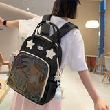 Daiiibabyyy  Ita Backpack Autumn High-capacity Canvas School Bag Transparent Preppy Style Girls Rucksack Teenage Display Bolsa Mujer Сумка
