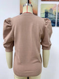 Daiiibabyyy T-shirts women puff sleeve streetwear spring summer tshirt tops new y2k top solid color t shirt women