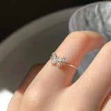 DAIIIBABYYY  -  Blue Butterfly Drip Oil Enamel Open Ring Women's Party Shining Jewelry The Best Gift for A Girlfriend