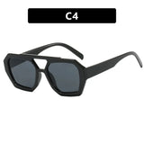 Daiiibabyyy  Unisex Sunglasses European American Double Beam Irregular New Retro High Quality Luxury Brand Personalized Popular Sunglasses