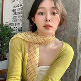 DAIIIBABYYY  -  Polka Dots Chiffon Transparent Breathable Sunscreen Shawl Female Summer Thin Long Beach Towel Sun Silk Scarf