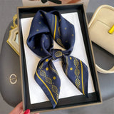 DAIIIBABYYY  -  New Silk Square Scarf Women Luxury Floral Print Kerchief Soft Satin Hairband Hands Bag Ribbon Foulard Hijab Neckerchief Headband