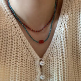 DAIIIBABYYY  -  Delicate Flower Charm Necklace Hollow Flower Pendant Necklace with Adjustable Knot Resin Material Perfect for Wedding Dropship