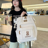 Daiiibabyyy  Fashion Handbag Travel Backpack Ins Style Large Capacity School Bag Adjustable Maternity Bag Adult