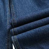 Daiiibabyyy 2024 Street Retro Wide-Leg Women's Jeans Button Design Sense Ins High-Waisted Thin Drape Straight Women's Trousers