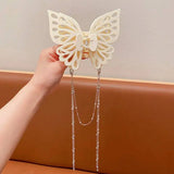 Daiiibabyyy  Large Double-layer Hollow Butterfly Grab Clip Diamond-encrusted Hairpin  Shark Clip  Disc Hair Clip  Fashion Headgear