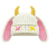 Daiiibabyyy  Trendy Versatile Knitted Beanies Thickened Warm Pullover Hat Y2K Ear Protection Little Devil Hat Autumn Winter Season