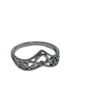 Daiiibabyyy Irregular Triangle Crown Pattern Love Heart Rings for Women Fashion Temperament Hollow Stainless Steel Ring Party Jewellery Gift