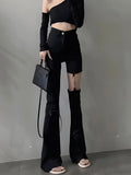 DAIIIBABYYY  -  Hollow Out Y2K Flare Pants Women High Waist Slim Streetwear Black Trousers Vintage Removable Female Harajuku Design Pants