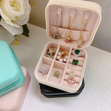Daiiibabyyy Candy Color Jewelry Organizer Display Storage Box Travel Earrings Necklace Ring Holder Jewelry Case Boxes