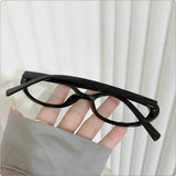 Daiiibabyyy Korean Fashion Anti Blue Light Glasses Women Vintage Small Oval Frame Eye Protection Plain Glasses Cute Decorative Eyewear