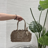 Daiiibabyyy  Hot French Minimalist Handmade Woven Bag Women Daily Casual Commute Single Shoulder Bag Small Tote Bag