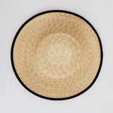 Daiiibabyyy  Flat Top BlacK Cover Straw Hat Wide Brim Fedora Hat Summer Beach Hat for women Men Plain Boater Hat Party Church Derby Cap