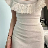 DAIIIBABYYY  -  French Little Flying Sleeve Strap Dress For Women Summer New Gentle Stylish Waist Hugging Slimming Fit Ankle-Length Dresses