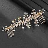 Daiiibabyyy  1 Piece Leaf Bohemian Hair Comb, Elegant Fairy Style, Perfect for Bridal Wedding, Bridesmaid Hairstyles, Flower Girl Outfits