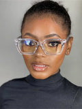 Daiiibabyyy  Fashion Glasses Frame Women Men Anti Blue Light Eyegalsses Vintage Square Computer Optical Concave Eyewear Female