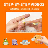 Daiiibabyyy Crochet Material Set Handmade DIY Decompression Bubble Cute Doll Crocheting Set With English Instruction Manual Video