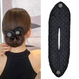 DAIIIBABYYY  -  Magic Twisted Hair Style Hair Band Women Net Yarn Bow Black Donuts Bud Head Band Headband Korean Fashion Simple Hair Accessories