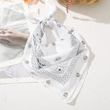Daiiibabyyy  Fashion Printing Hair Scarf Headabnds Women Bohemia Retro Hair Scarf Headwear Hair Accessories Square Scarf Bandana