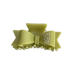 Daiiibabyyy  Cute Rhinestone Bowknot Hair Claw Elegant Shiny Acetate Shark Clip Headwear Geometry Small Hair Clip Female