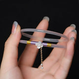 Daiiibabyyy 2Pcs/Set Natural Jade Solid Color Jingle Bangles Retro Simple Glass Bracelet Femme Fashion Women's Casual China Jewelry Gifts