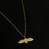 Daiiibabyyy  Vintage Metal Freedom Flying Bird Drop Pendant Necklace titanium steel  For Women Girls Man Long Chain Charm Jewelry Gifts