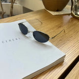 Daiiibabyyy  Fashion Style Men's Sun Glasses Oval Shape Anti-reflective Sunglasses Women Y2K Stylish Travelling Glasses for Women