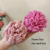 Daiiibabyyy Large Rose Flower Hair Claw Clips Women Girls Sweet Ponytail Holder Crab Clamps Barrettes Hairpins Hair Accessories Fashion