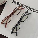 DAIIIBABAYYY  -  Women Y2K Retro Oval Glasses Small Frame Eyewear Blue Light Blocking Eyeglasses Female Computer Reading Optical Spectacle