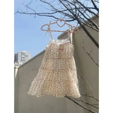 DAIIIBABYYY  -  New Summer Floral Suspender Skirt Waist-hugging Princess Skirt Japanese Sweet First Love Dress