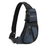 Daiiibabyyy  Portable Nylon Men Chest Bag Multi Compartment Large Capacity Shoulder Bag Adjustable Strap Multi Storage Pouch Outdoor Sports