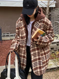 Daiiibabyyy  Middle Length Ladies Jackets Loose Single Breasted Women's Wool & Blends Coat Trendy Autumn Elegant Long Sleeve on Sale Novelty
