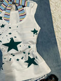 Daiiibabyyy  Summer American Y2k New Star Spicy Girl Retro Morning Japanese Miscellaneous Top Front Shoulder Short Slimming T-shirt