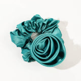 Daiiibabyyy  1PC Pack Rose - Shaped Hair Scrunchies, Elegant Flower Hair Ties, Ideal for Women's Stylish Ponytails and Buns