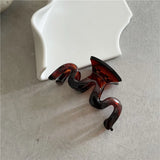 DAIIIBABYYY  -  INS wind hair catch clip temperament retro tortoiseshell plastic hair clip textured acrylic plate hair catch clip Korean style