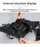 Daiiibabyyy  Portable Nylon Men Chest Bag Multi Compartment Large Capacity Shoulder Bag Adjustable Strap Multi Storage Pouch Outdoor Sports