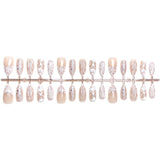 Daiiibabyyy  24PCS 3D White Seashell Almond False Nails Summer Ocean Seastar French Ins Nail Tips Beach Style Wearable Sweet Cool Fake Nails