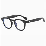 DAIIIBABYYY  -  Rivet Design Anti Blue Light Glasses Frame For Men Women Transparent Square Optical Eyeglass Computer Blue Blocking Eyewear