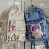 Daiiibabyyy  Preppy Style Ita Mochila Japanese Ins Mochilas Mujer Simple All-match Bag Large Capacity Backpack Two Ways Bags for Woman