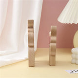 Daiiibabyyy Wood Elephant Family Parents With Children Puzzle Diy Family Name Heart Puzzle Craft Figurine Desktop Table Ornament
