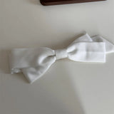 DAIIIBABYYY  -  French Style Black Satin Big Bow Hairpin New Women's Face Small Hair-Top Clip Back Head Hair Clip Headdress New